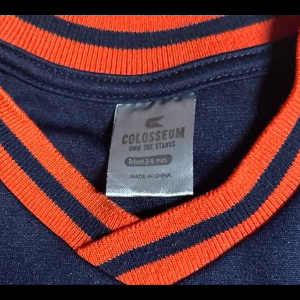 Auburn war Eagle Aubie baby boy or girl Onesie size 3-6 months blue and orange - Picture 3 of 4
